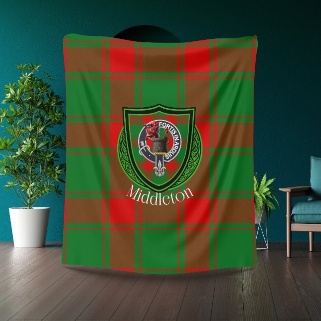 Cobertor De Velo Tartan do Clã Escocês Middleton Crest (Criador carregado)