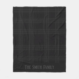Cobertor De Velo Tartan Escocês Preto Personalizado Família Custom 