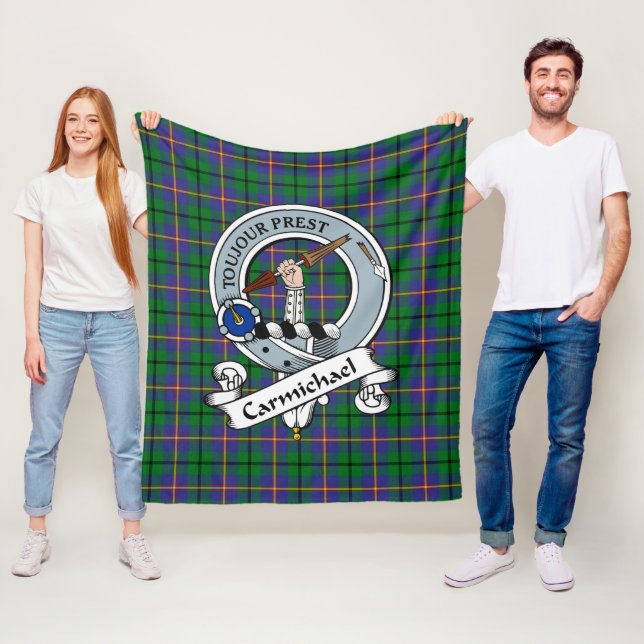 Cobertor De Velo Tartan Plaid do Emblema do Clã Carmichael (In Situ)