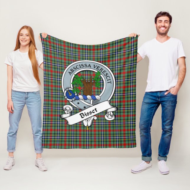 Cobertor De Velo Tartan Plaid Emblema do Clã Bisset (In Situ)