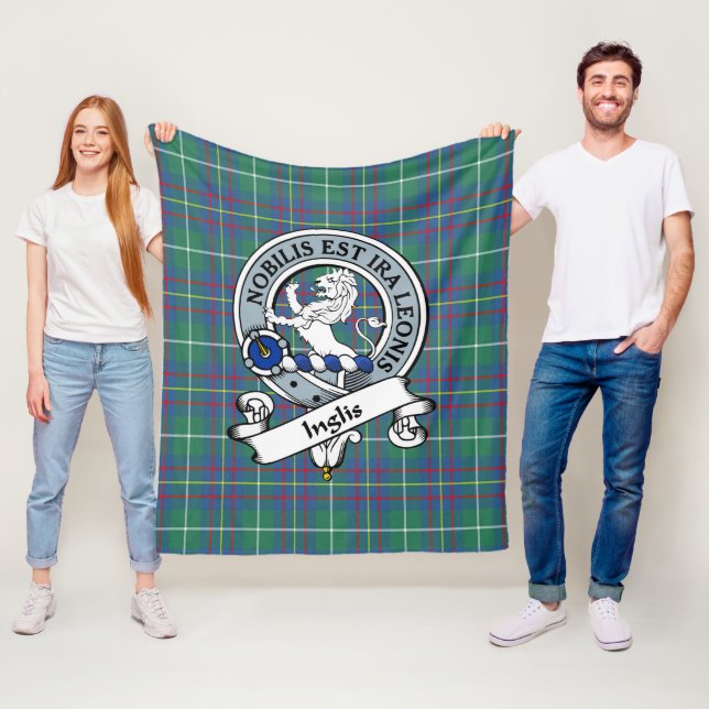 Cobertor De Velo Tartan Plaid Insígnia Antiga do Clã Inglis (In Situ)