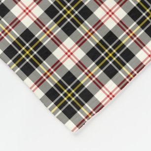 Cobertor De Velo Tartan preto e branco do vestido do clã de