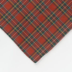 Cobertor De Velo Tartan real vermelho e azul clássico de Stewart