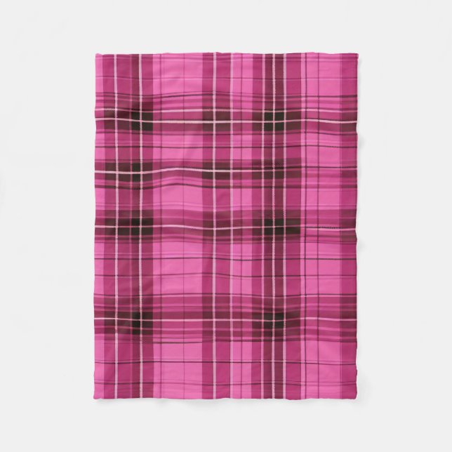 Cobertor De Velo Tartan Rosa (Frente)