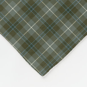 Cobertor De Velo Tartan verde da reprodução de Loden do clã de