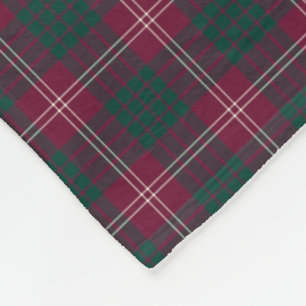 Cobertor De Velo Tartan vermelho e verde da obscuridade de Crawford