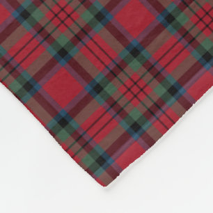 Cobertor De Velo Tartan vermelho, verde e azul do clã de MacDuff