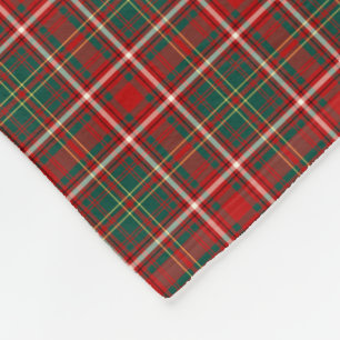 Cobertor De Velo Tartan vermelho, verde, e branco do clã do feno