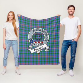 Cobertor De Velo Tartan Xadrez do Emblema do Clã Pitcairn