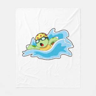 Cobertor De Velo Tartaruga a Nadar na Água