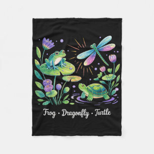 Cobertor De Velo Tartaruga de Dragonfly Sapo com humor político sut