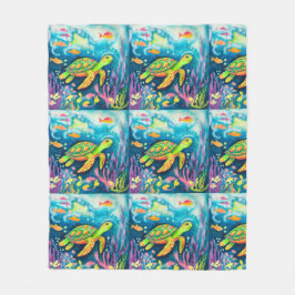 Cobertor De Velo Tartaruga de pintura