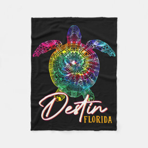 Cobertor De Velo Tartaruga Marinha Destin Tie Dye Flórida Família C