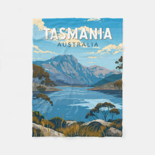 Cobertor De Velo Tasmânia Austrália Viagem Arte Vintage