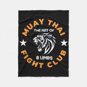 Cobertor De Velo Tatuagem de luta de MMA Muay Thai Tigre Rugido Kic