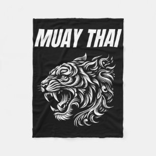 Cobertor De Velo Tatuagem de luta de MMA Muay Thai Tigre Rugido Kic
