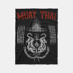 Cobertor De Velo Tatuagem de Sak Yant Muay Thai Kickboxing Cultura