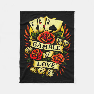 Cobertor De Velo Tatuagem Tradicional Tatuagem Retro Rosas Dados Ca
