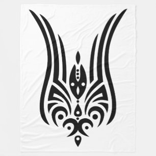 Cobertor De Velo Tatuagem tribal PRETO - tulipa + suas ideias