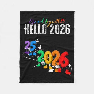 Cobertor De Velo Tchau 2025 Olá 2026 Desenho Animado Engraçado Ano