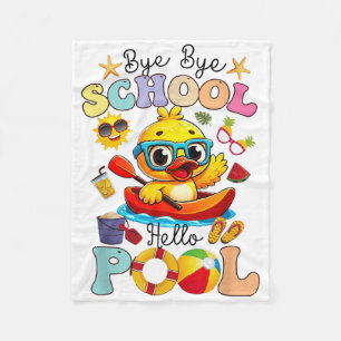 Cobertor De Velo Tchau Escola Alô Piscina Verão Breve Pato Engraçad