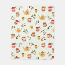 Cobertor De Velo Tea Time Seamless Pattern Baby