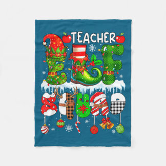 Cobertor De Velo Teacher Elf Squad Xmas Colorful Elf Hat Scute Ss C
