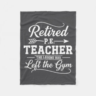 Cobertor De Velo Teacher Retired P.e. Teacher The Legend Has Left T
