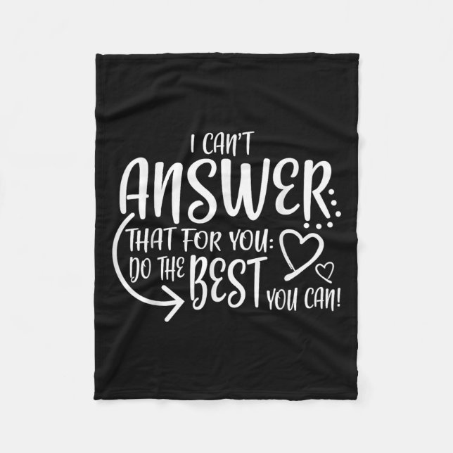 Cobertor De Velo Teacher Test Day Gift Testing Quote State Exam Lad (Frente)