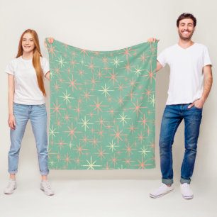 Cobertor De Velo Teal das Estrelas da Idade Atômica Retrorna do Séc