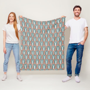 Cobertor De Velo Teal e Cobre