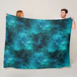 Cobertor De Velo Teal Galaxy Series Design 7