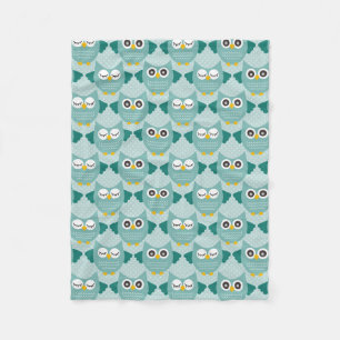 Cobertor De Velo Teal Owls