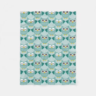 Cobertor De Velo Teal Owls