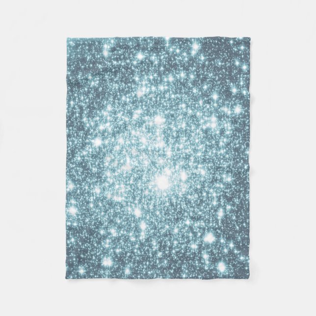 Cobertor De Velo Teal Stars Fleece Blanket (Frente)
