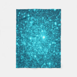 Cobertor De Velo Teal Stars Fleece Blanket