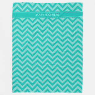 Cobertor De Velo Teal Turquoise LG Chevron Nome Teal Monograma