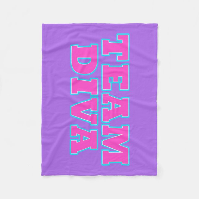 Cobertor De Velo Team Diva Fleece Blankets (Frente)