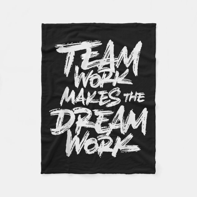 Cobertor De Velo Team Work Makes The Dream Work _ Team Building  (Frente)