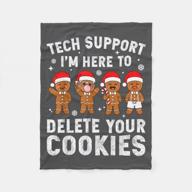 Cobertor De Velo Tech Suprt Christmas Cookies Women Men Funny Chris (Frente)