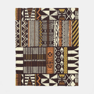 Cobertor De Velo Tecido africano tribal, colheita abstrato.