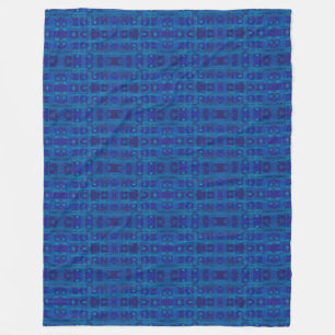 Cobertor De Velo Tecido azul, padrão geométrico abstrato, desenha