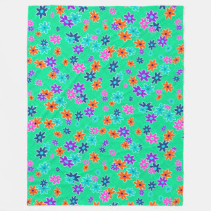 Cobertor De Velo Tecido Floral Incolor Padrão