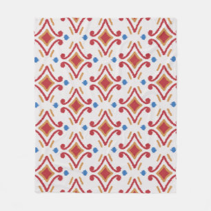 Cobertor De Velo Tecido Ikat feito à mão, padrão étnico uniforme.