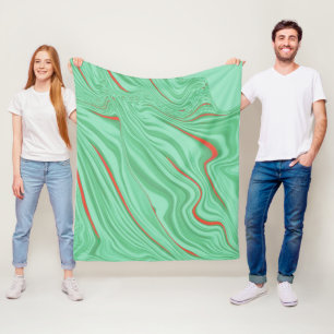 Cobertor De Velo Tecido ondulado com tons verdes claros, ondulaçã