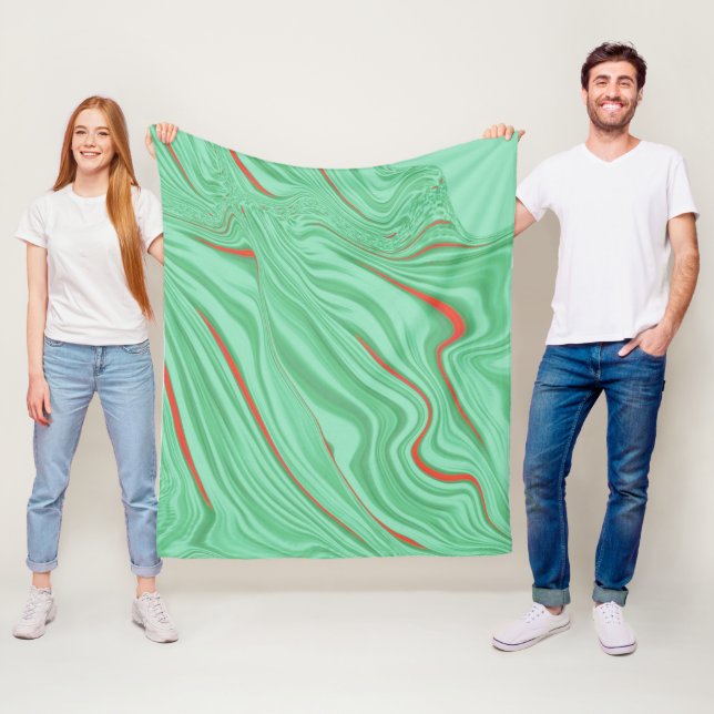 Cobertor De Velo Tecido ondulado com tons verdes claros, ondulação  (In Situ)