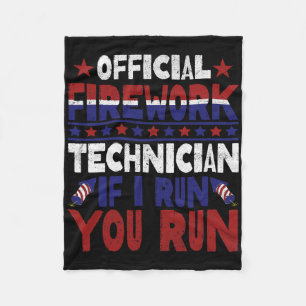 Cobertor De Velo Técnico De Bombeiros Em 4 De Julho Funny Usa Pyro-