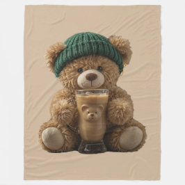 Cobertor De Velo Teddy Bear Cold Brew 