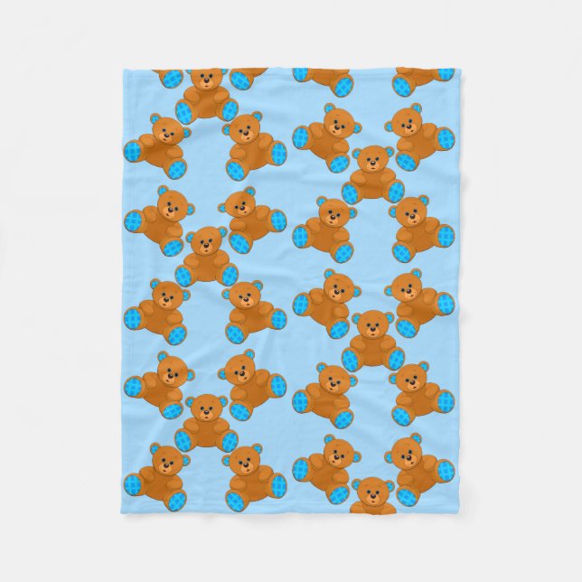 Cobertor De Velo Teddy Bears Baby Blanket (Frente)