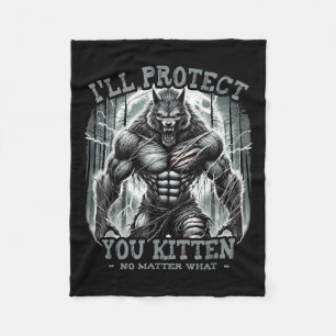 Cobertor De Velo Tee Gráfico Engraçado Irei Proteger Você Gatinho A